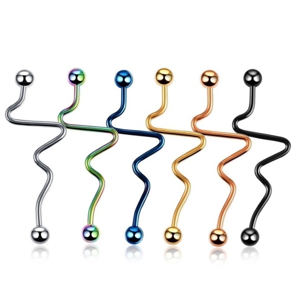 NWT Heart Rate Industrial Ear Piercing - Titanium - Picture 2 of 9